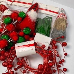 Christmas Craft Bundle 🎁 Gnomes • Pom-Poms • Garland • Santa Ribbon | NEW